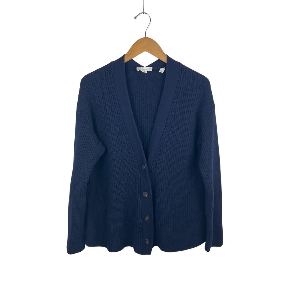 Vince Wool & Cashmere Ribbed Cardigan